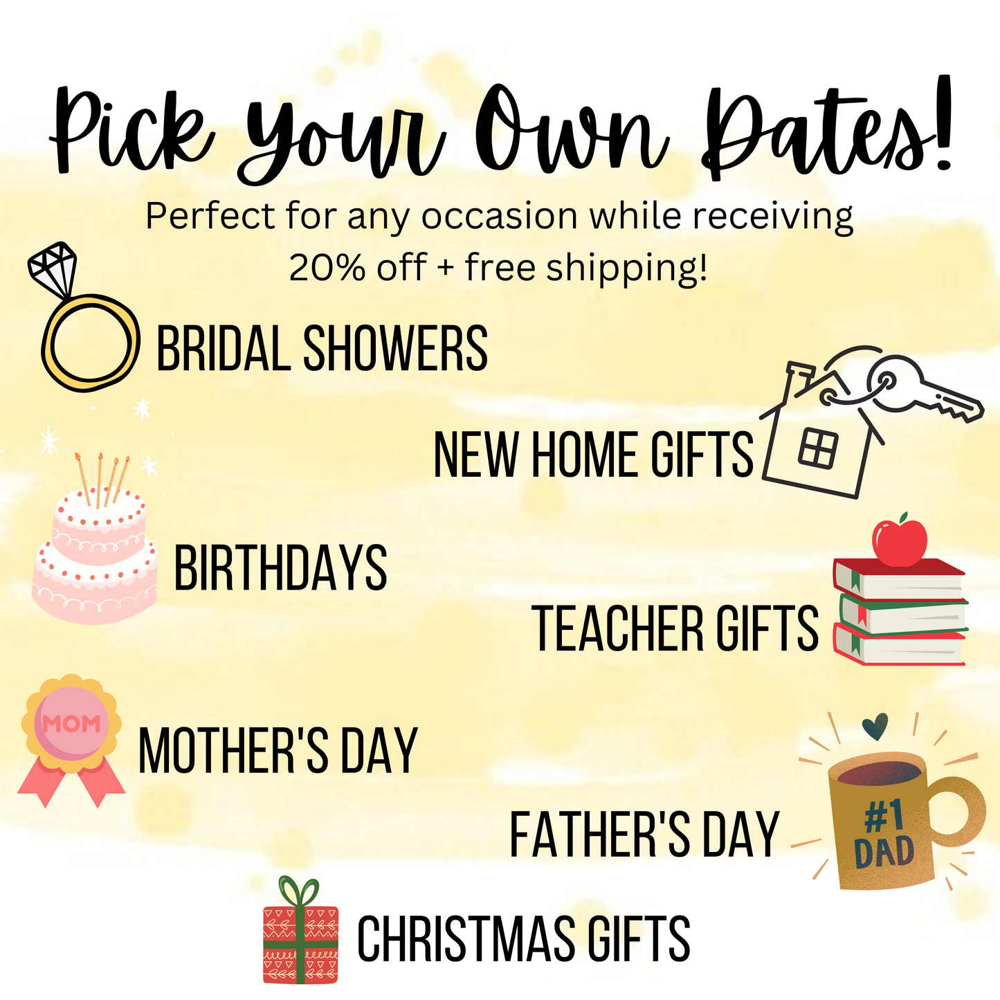 Personalized Date Doormat Club Subscription