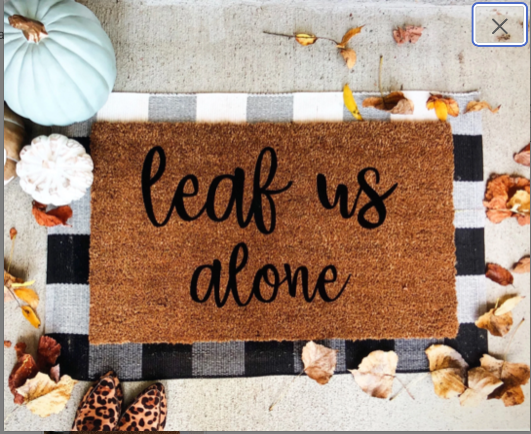 Leaf Us Alone Doormat