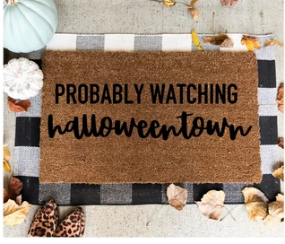 Probably Watching Halloweentown Halloween Doormat
