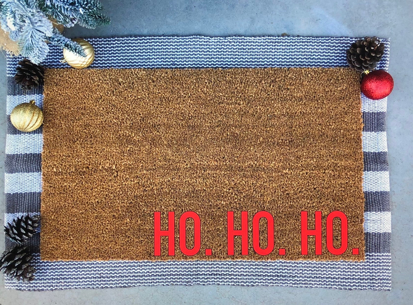 Ho ho ho christmas doormat