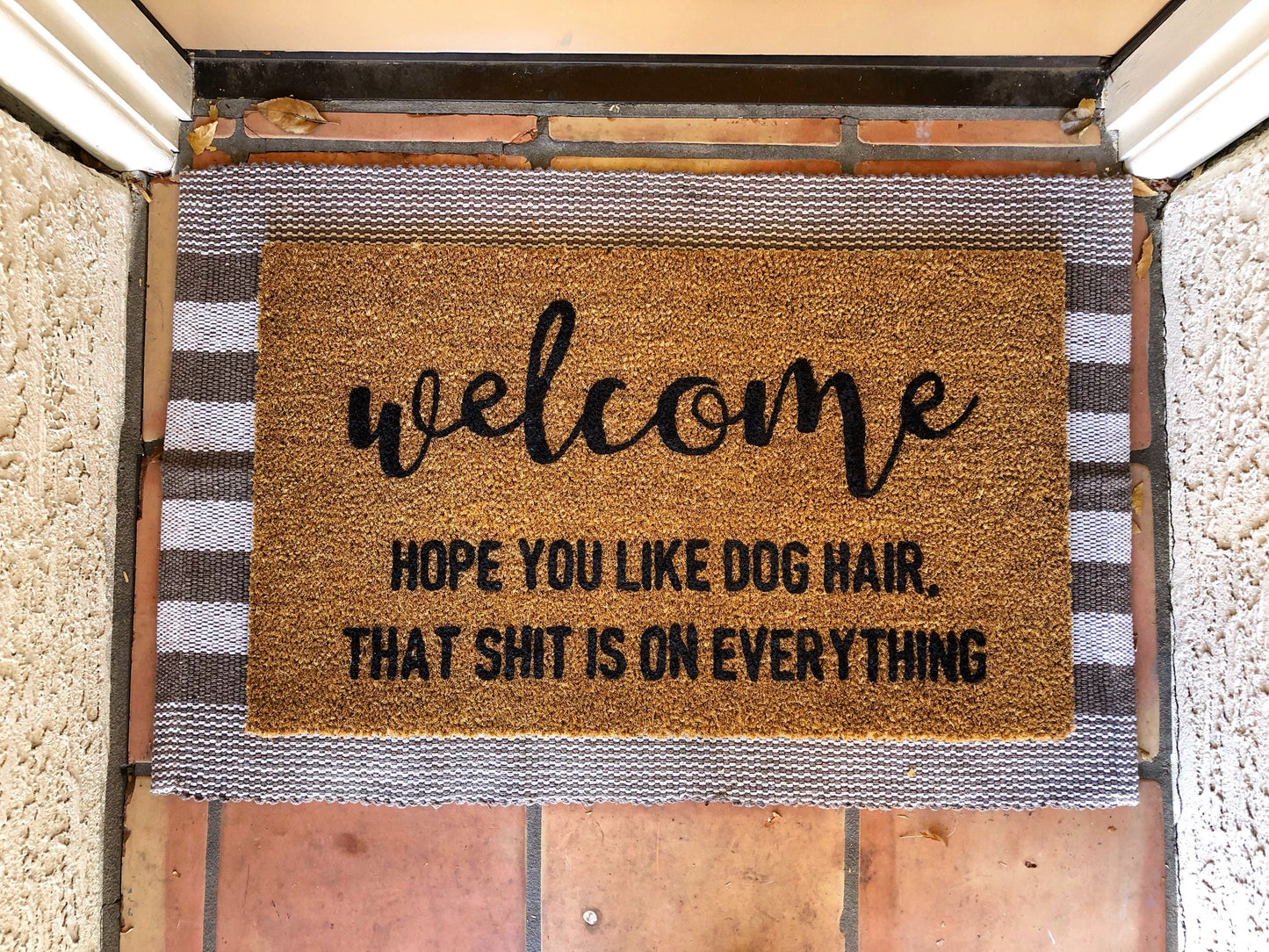 Hope you like dog hair doormat