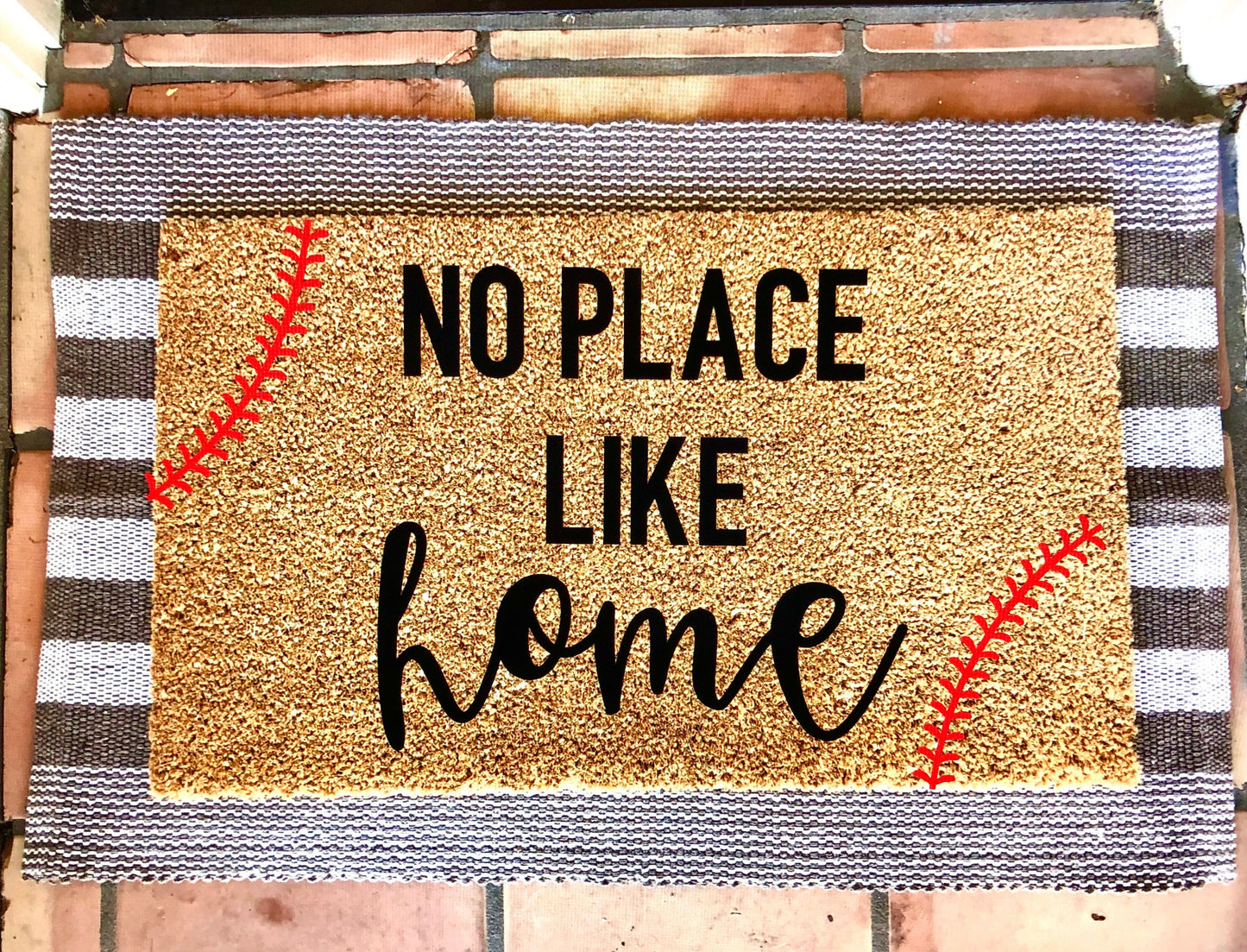 No place like home - baseball doormat
