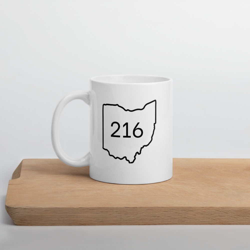 216 Cleveland Mug, area code mug, Cleveland mug, custom mug, cute mug, personalized mug, ohio mug