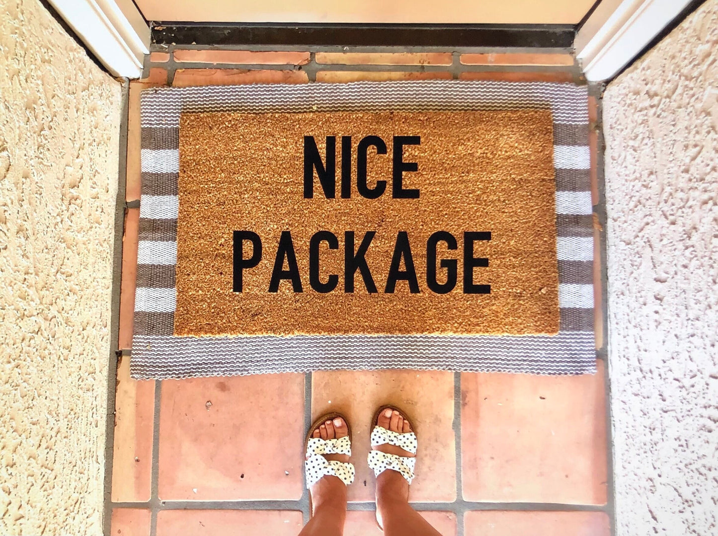Nice package doormat,funny doormat