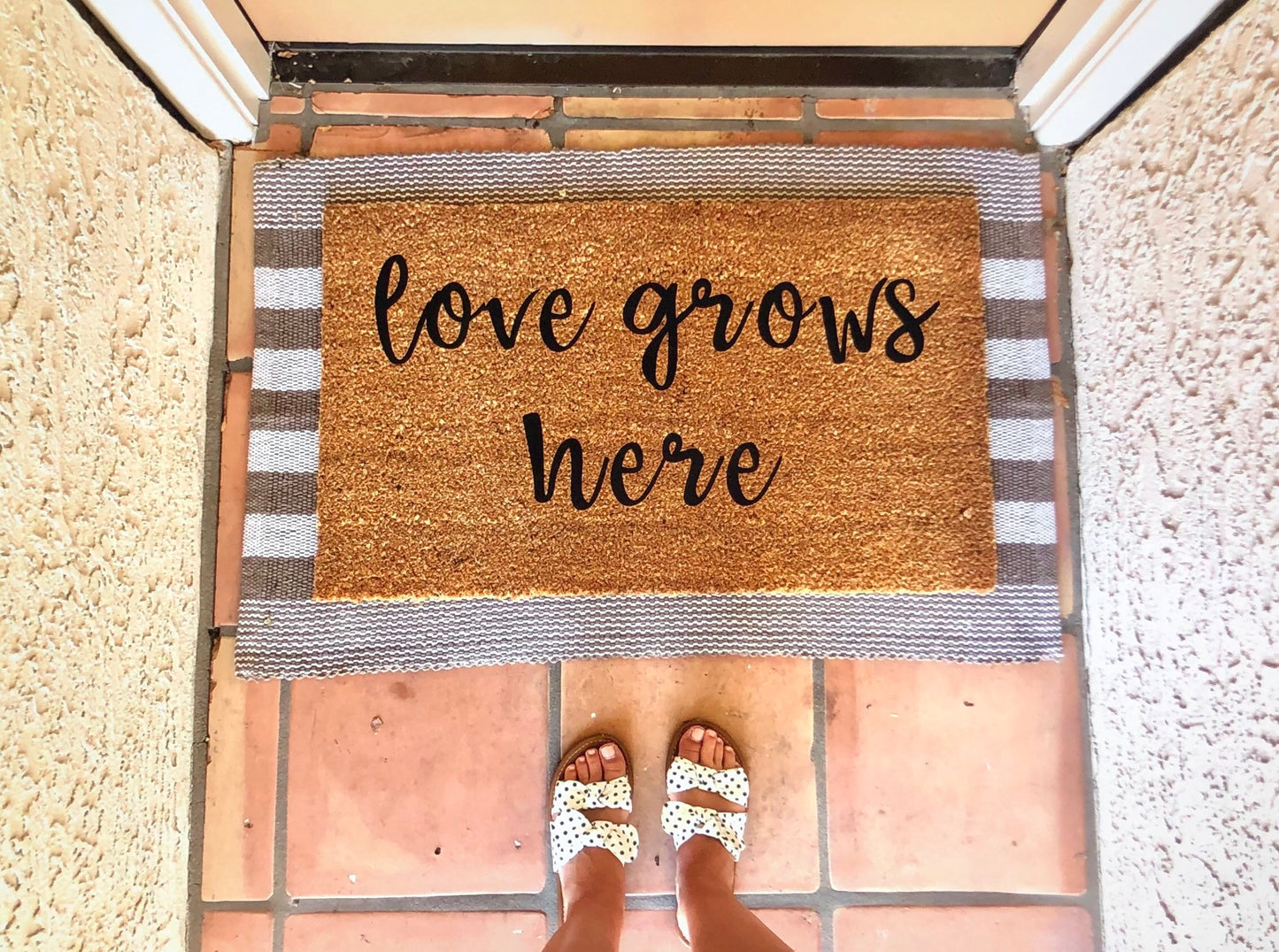 Love grows here doormat, cute doormat
