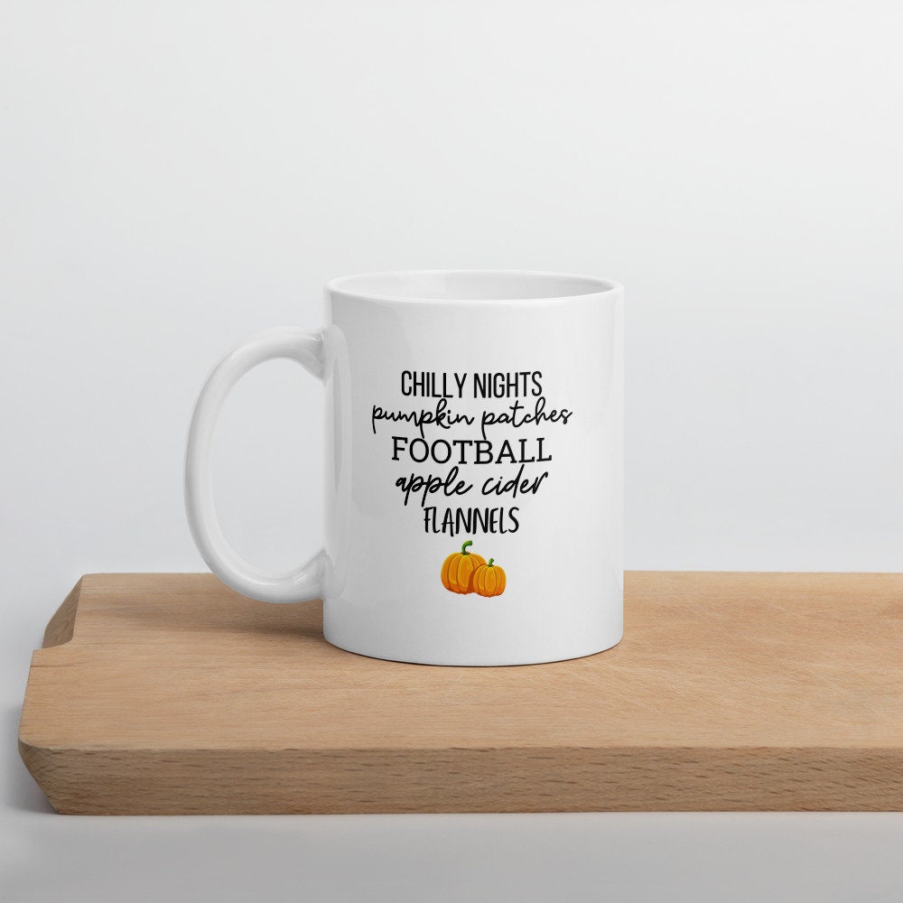 Favorite fall things mug, fall coffee mug, pumpkin mug, psl, autumn mug, cute mug, funny mug, punny mug, fall decor, pumpkin decor