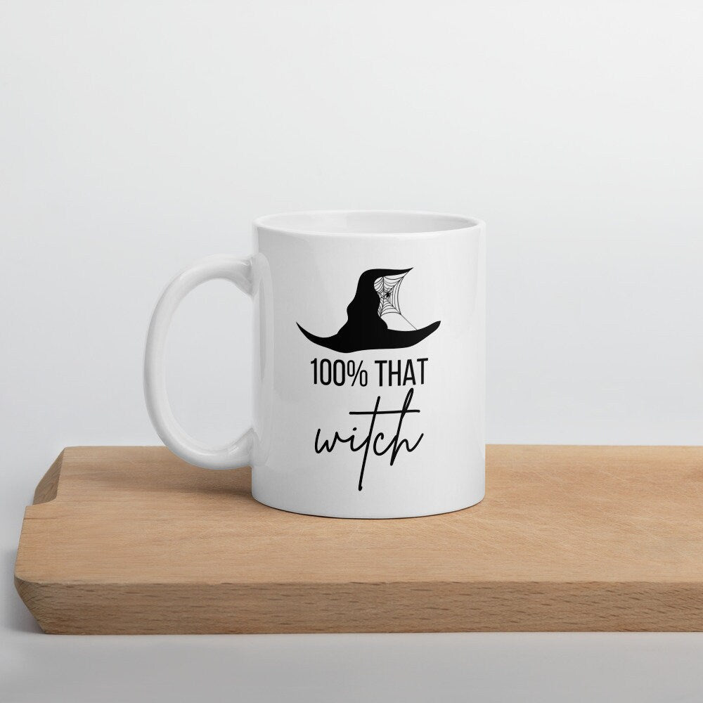 100% that witch mug, fall coffee mug, pumpkin mug, halloween mug, autumn mug, cute mug, funny mug, witch mug, fall decor, pumpkin decor