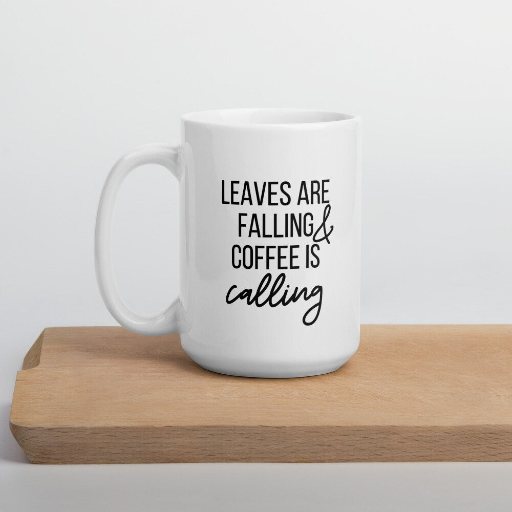 Coffee is calling mug, fall coffee mug, pumpkin mug, psl, autumn mug, cute mug, funny mug, punny mug, fall decor, pumpkin decor