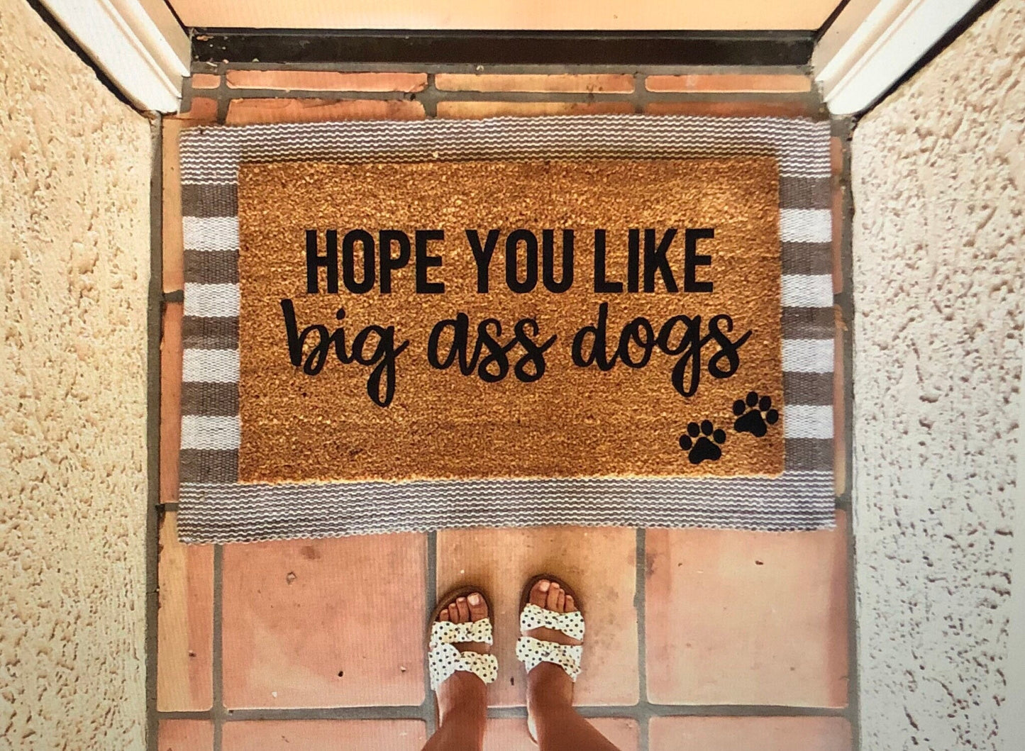 Hope you like big ass dogs doormat, cute doormat, dog doormat, funny doormat