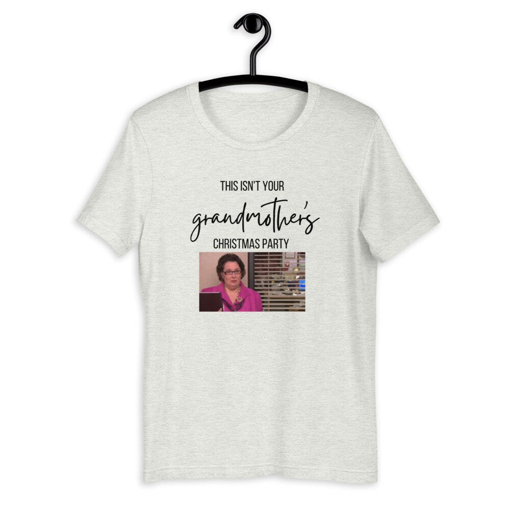 This isnt your grandmothers christmas party Short-Sleeve Unisex T-Shirt, christmas shirt, the office shirt, punny shirt, holiday shirt