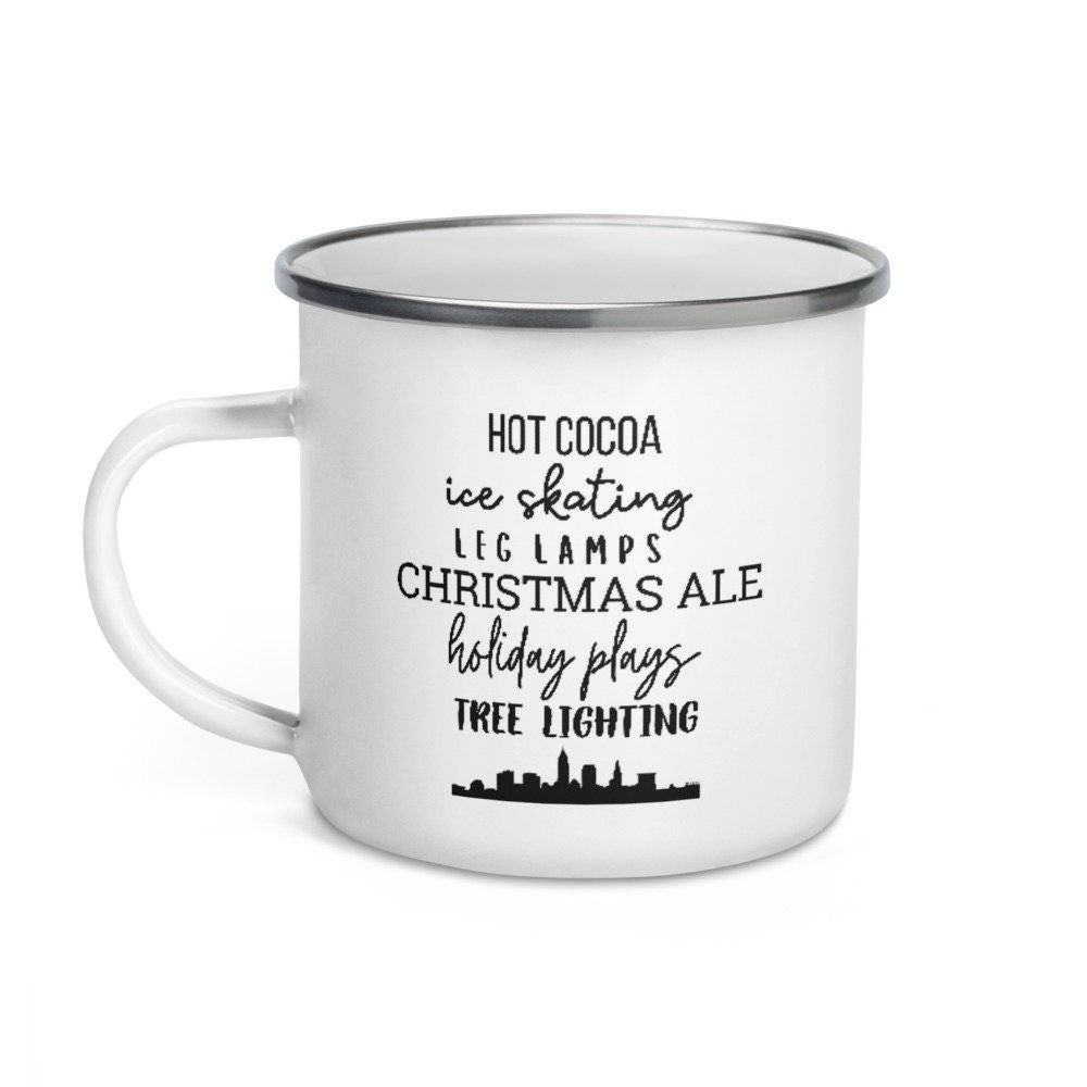 Christmas Cleveland Favorites Campfire Mug, cute mug, festive mug, christmas mug, punny mug, holiday mug