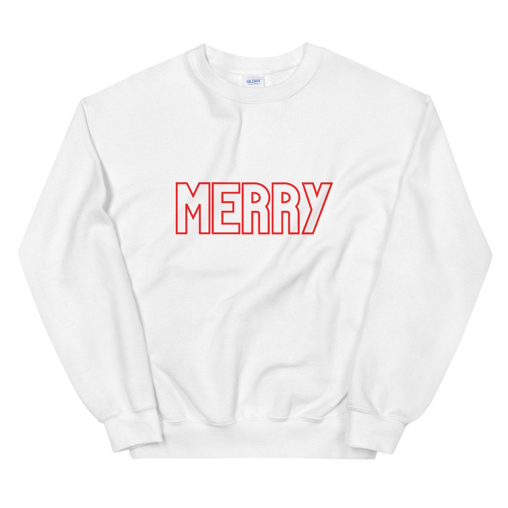 Merry Unisex Sweatshirt, christmas shirt, home alone shirt, punny shirt, holiday shirt