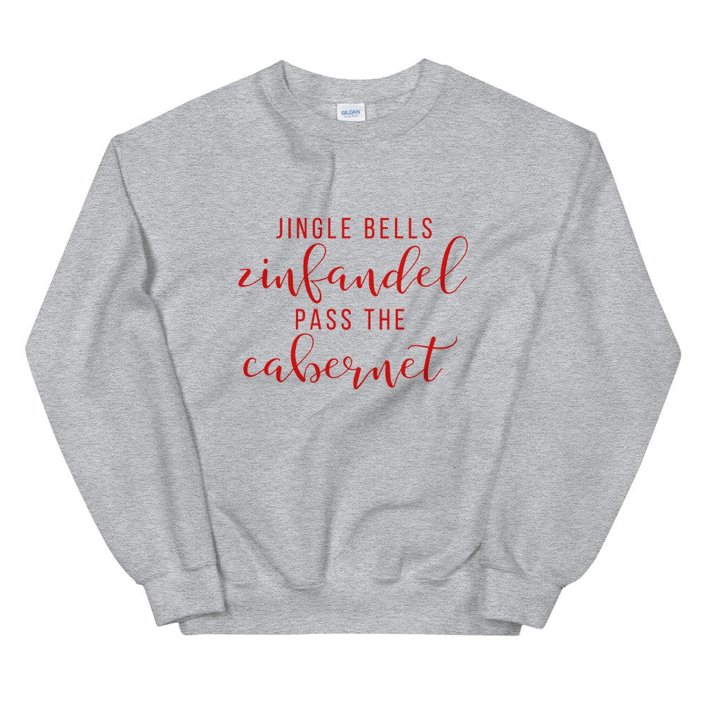 Jingle bells wine Unisex Sweatshirt, christmas shirt, punny shirt, holiday shirt
