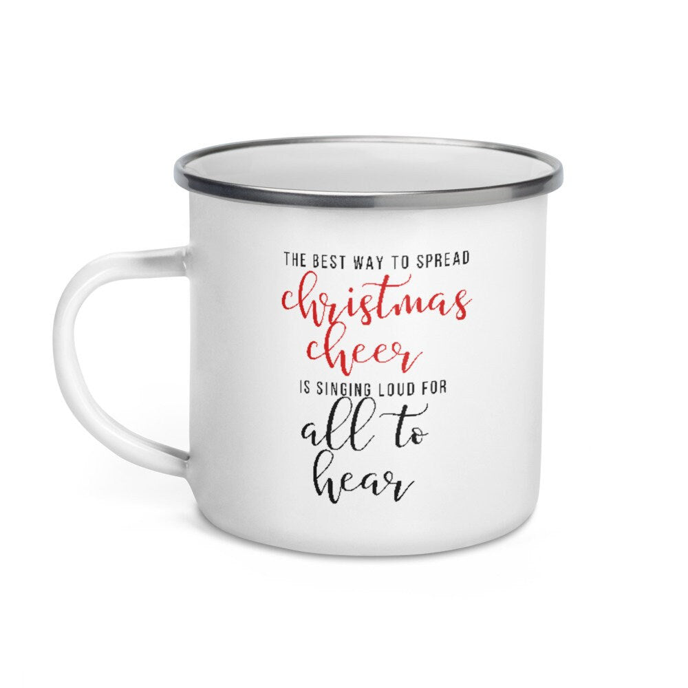 Christmas cheer campfire mug, cute mug, festive mug, christmas mug, punny mug, holiday mug