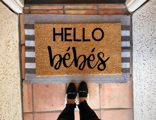 Hello bebes -  funny doormat - Moira doormat
