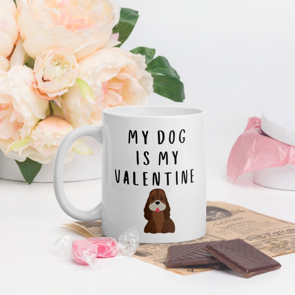 My dog is my valentine Bassett hound Mug, valentines day, galentines, dog mom, dog dad, dog mug