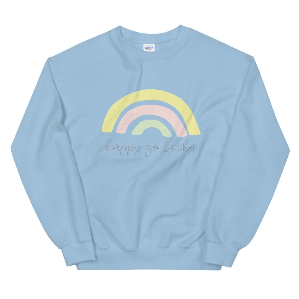 Happy go lucky Unisex Sweatshirt, happy sweatshirt, spring sweatshirt, cute sweatshirt