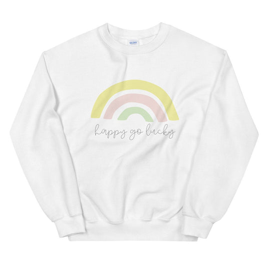 Happy go lucky Unisex Sweatshirt, happy sweatshirt, spring sweatshirt, cute sweatshirt