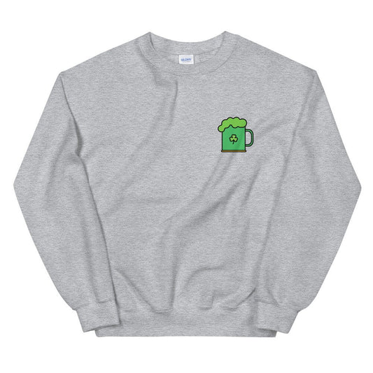 Green Beer Mug Unisex Sweatshirt, st Patricks day, lucky af, cute sweatshirt