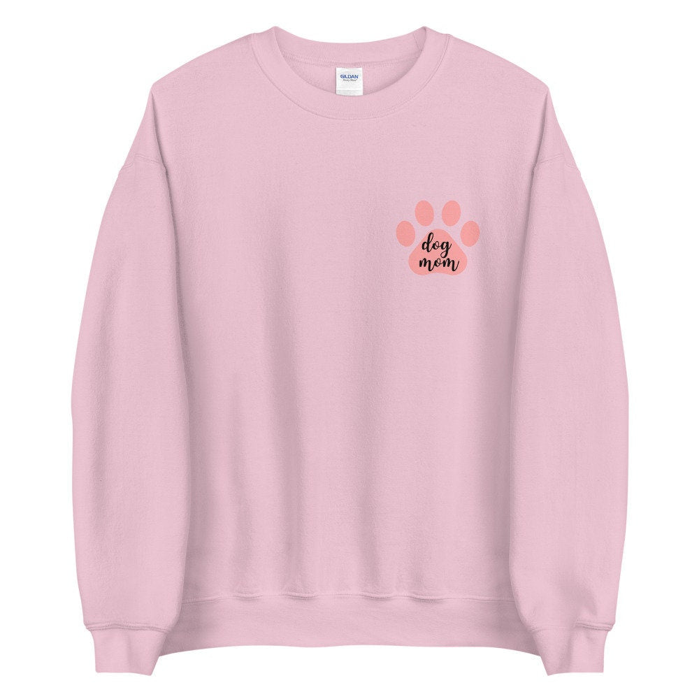 Dog mom pink heart Unisex Sweatshirt