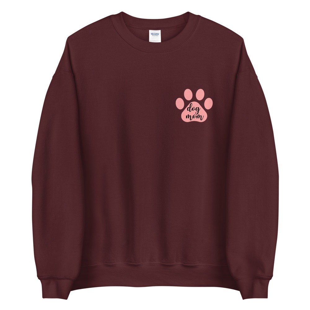 Dog mom pink heart Unisex Sweatshirt