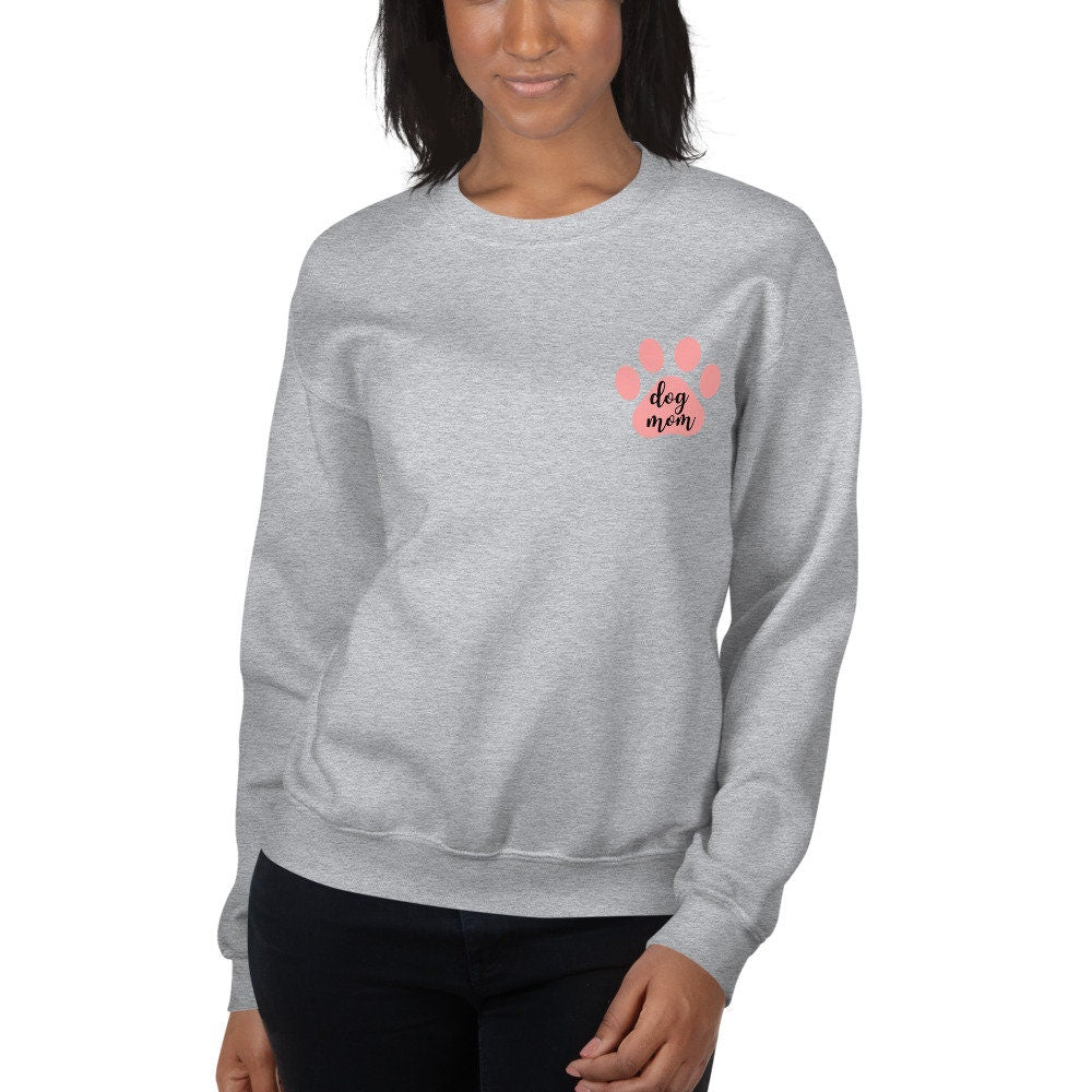 Dog mom pink heart Unisex Sweatshirt
