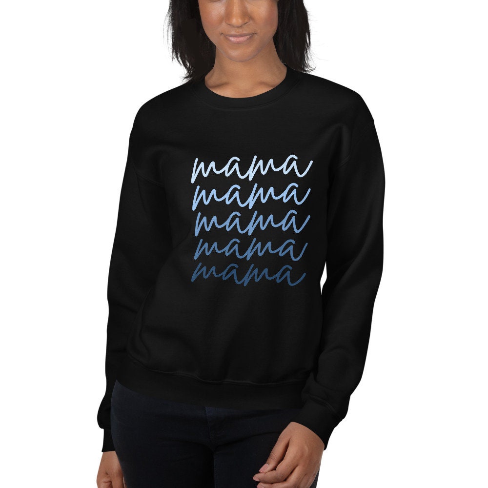 Blue script mama Unisex Sweatshirt, gift for her, mothers day