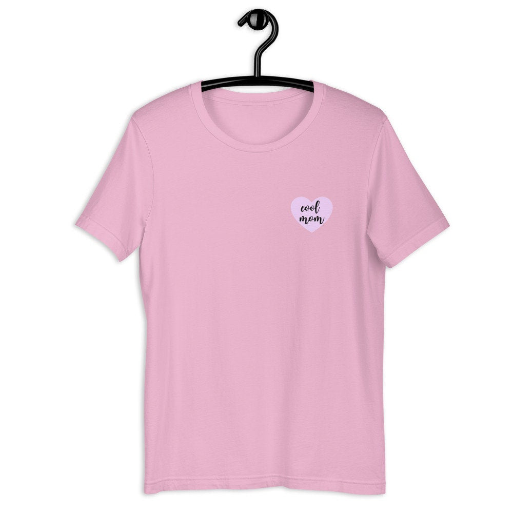 Cool mom Purple Heart Short-Sleeve Unisex T-Shirt, cool mom, mothers day gift, gift for her