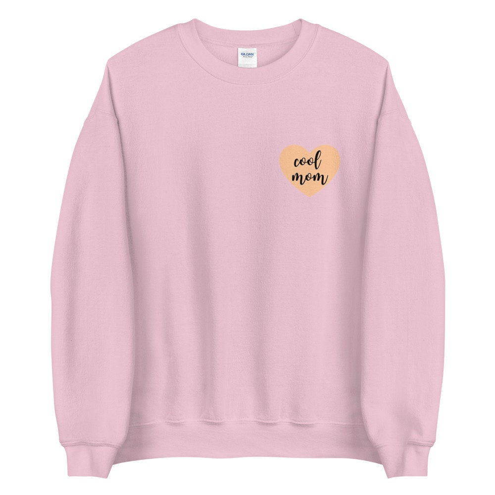Cool mom orange heart Unisex Sweatshirt, gift for her, mothers day