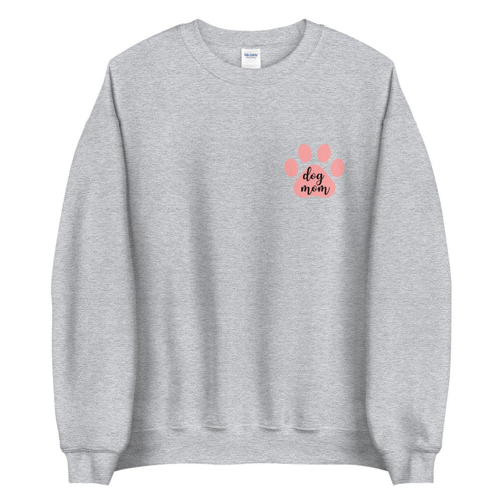 Dog mom pink heart Unisex Sweatshirt