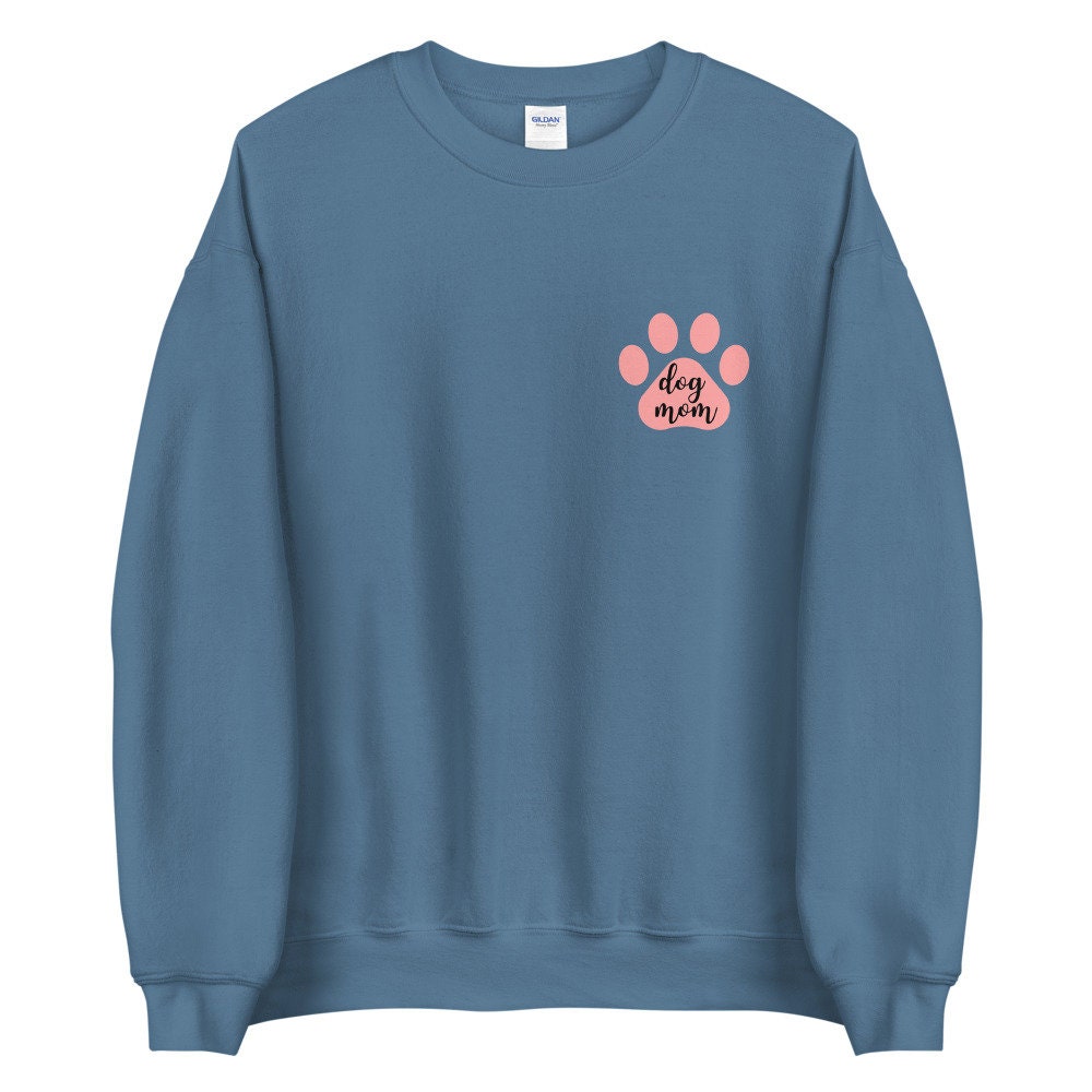 Dog mom pink heart Unisex Sweatshirt
