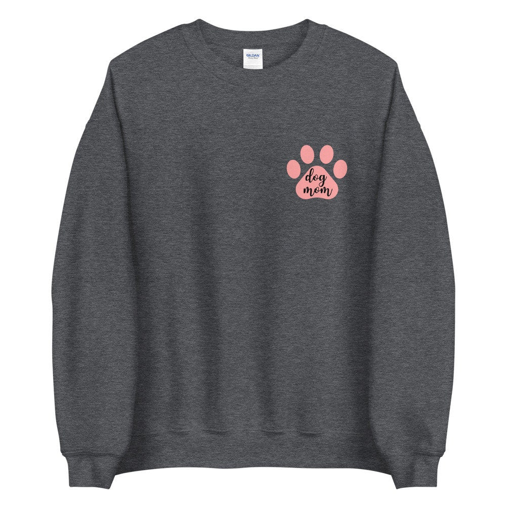 Dog mom pink heart Unisex Sweatshirt
