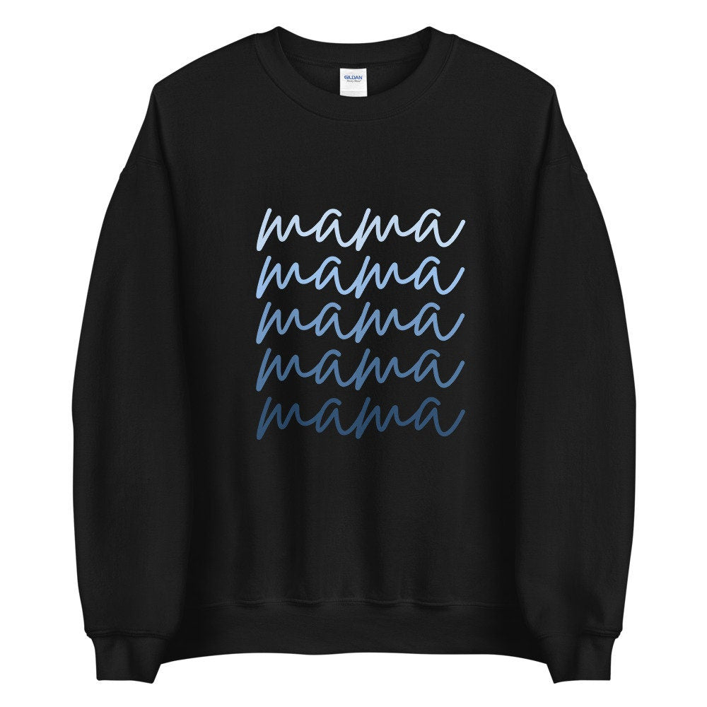 Blue script mama Unisex Sweatshirt, gift for her, mothers day