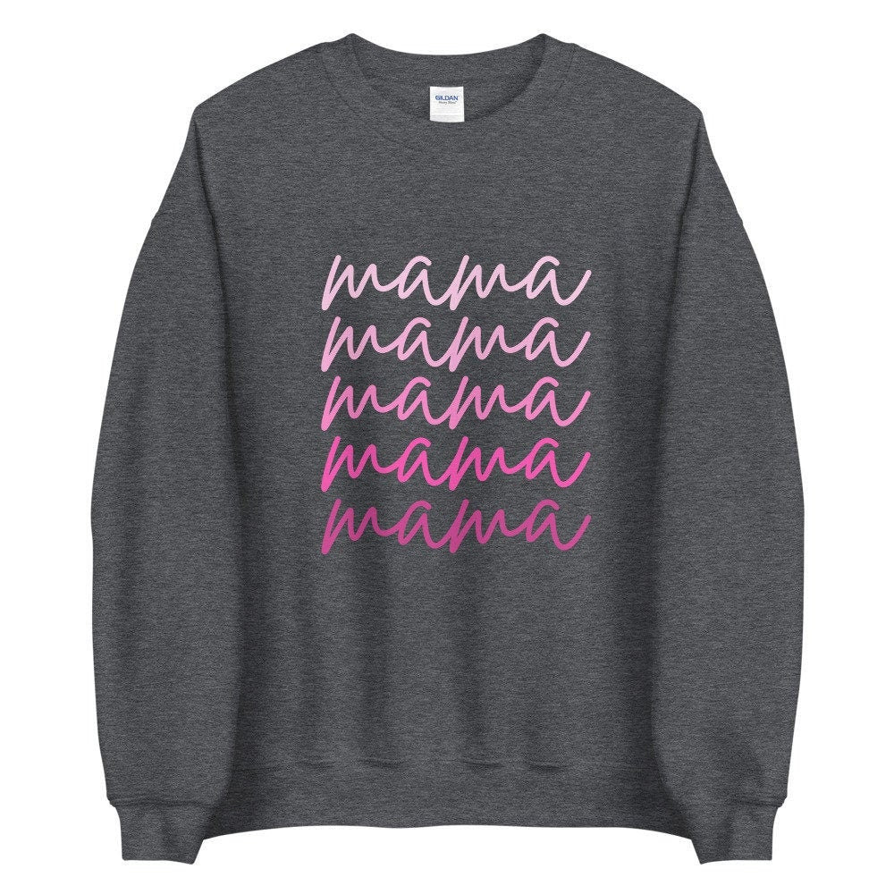 Pink script mama Unisex Sweatshirt, gift for her, mothers day