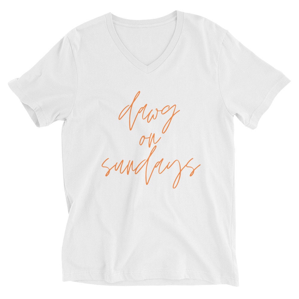 Dawg on sundays Unisex Short Sleeve V-Neck T-Shirt, Cleveland shirt, Cleveland browns, football shirt, football season