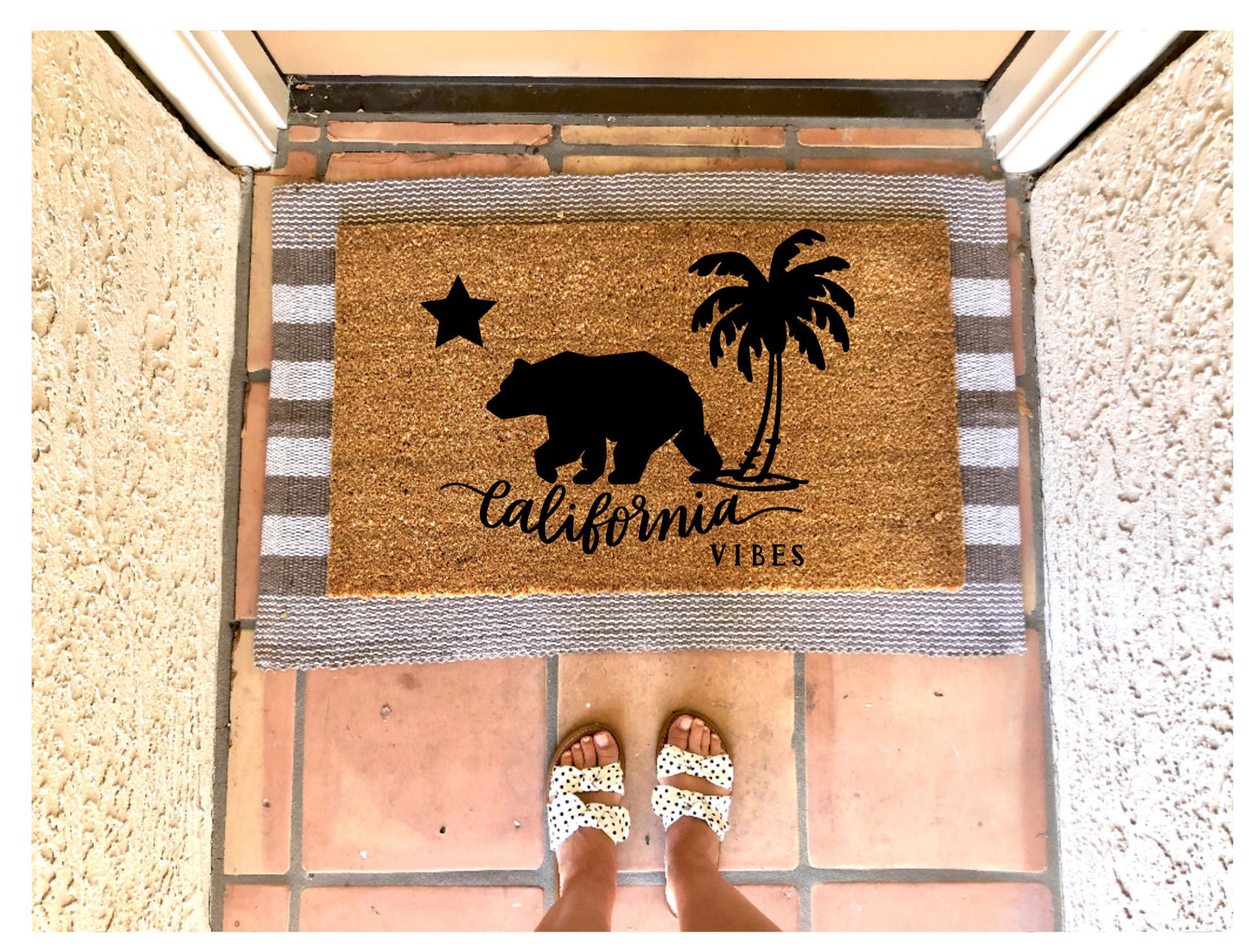 California vibes doormat, summer doormat, cute doormat, California doormat, cali vibes