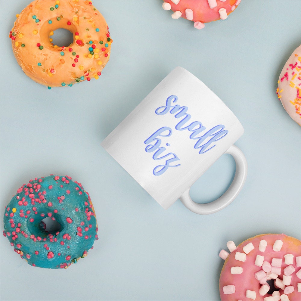 Blue Small Biz mug, small business, boss babe, women owned