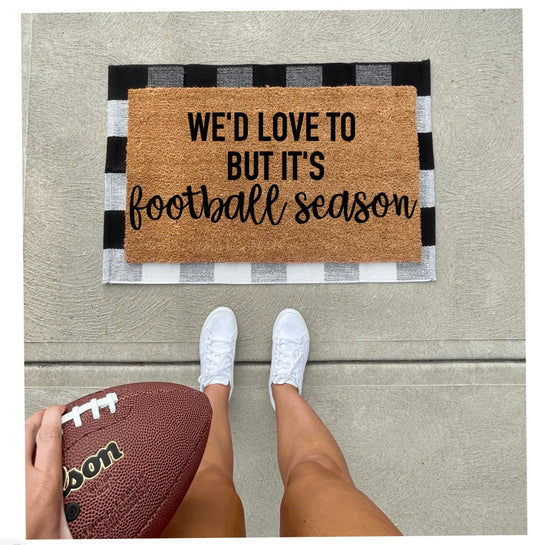 We’d love to but it’s football season doormat, funny doormat, cute doormat, football season, Cleveland browns