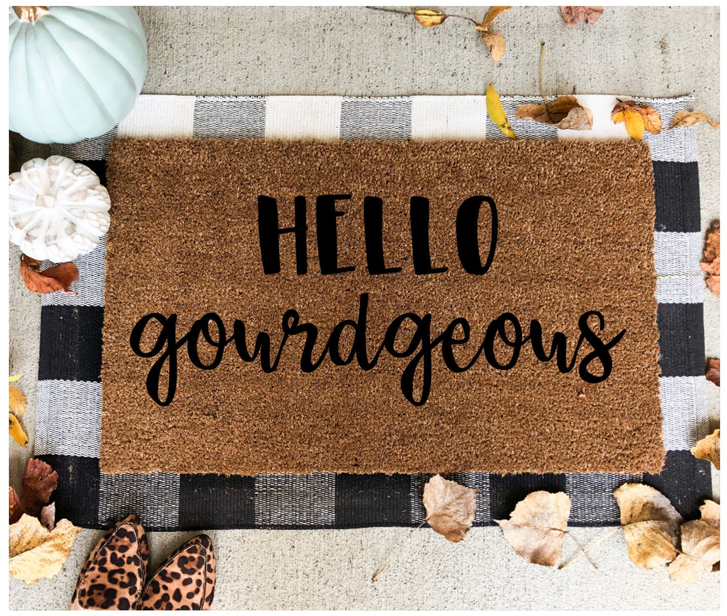 Hello Gourdgeous – Fall Doormat