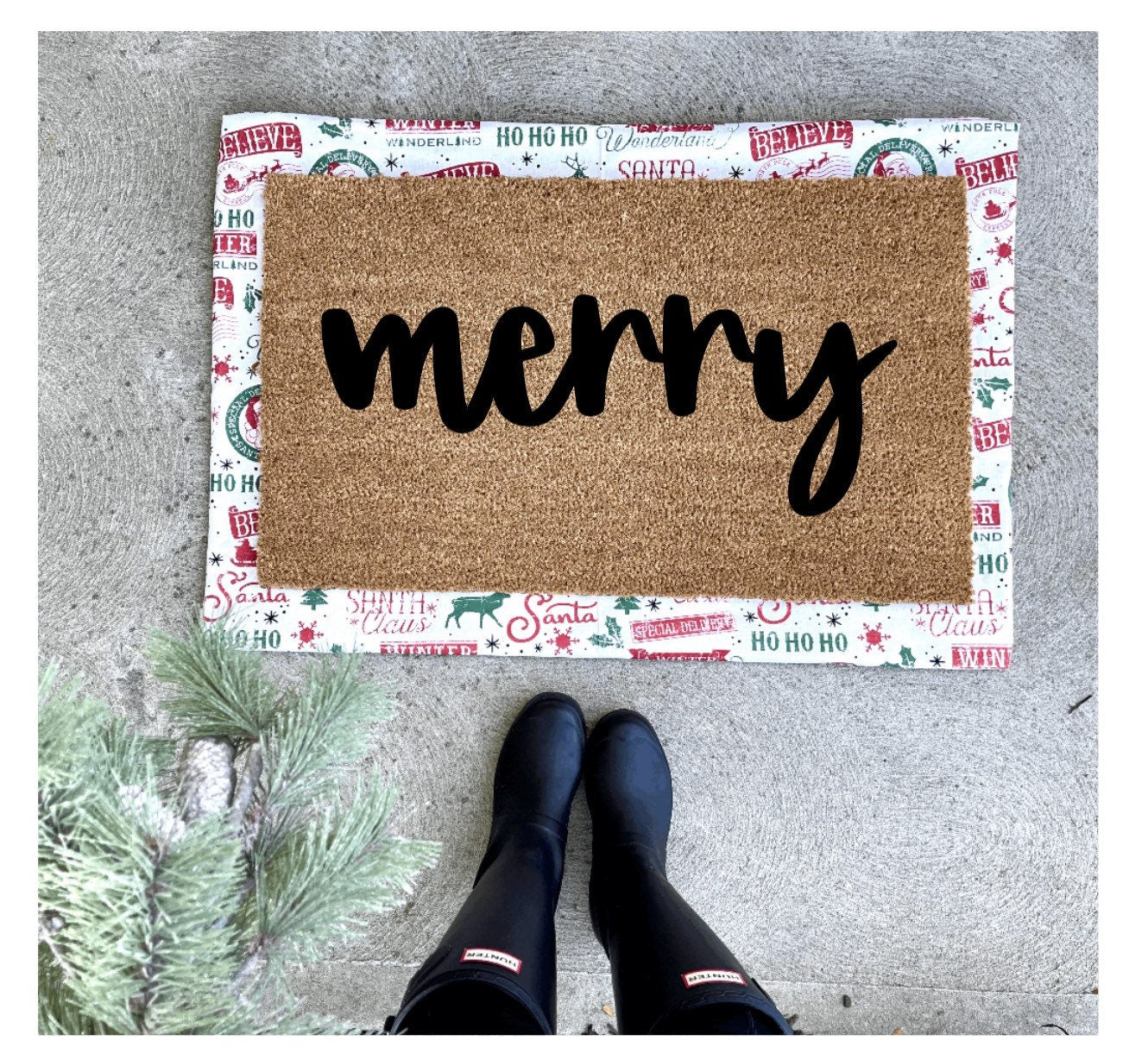 Merry doormat, Christmas doormat, Christmas decor