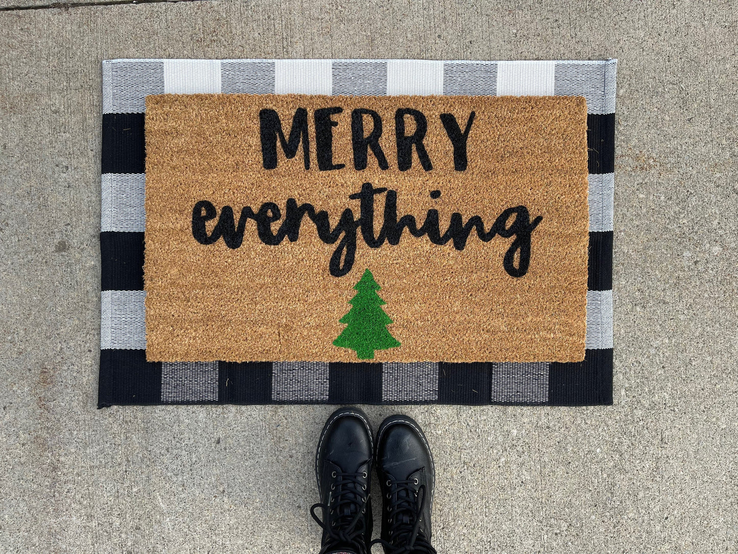 merry everything doormat, Christmas doormat, cute doormat