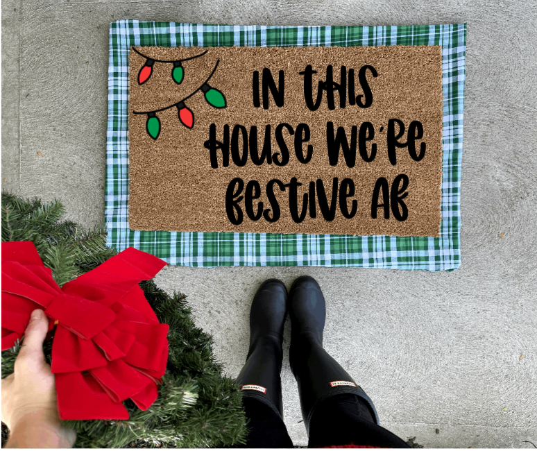In this house we’re festive af doormat