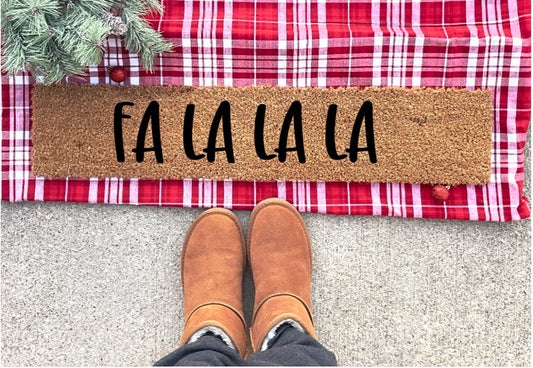 Fa La La La Skinny Mini Doormat