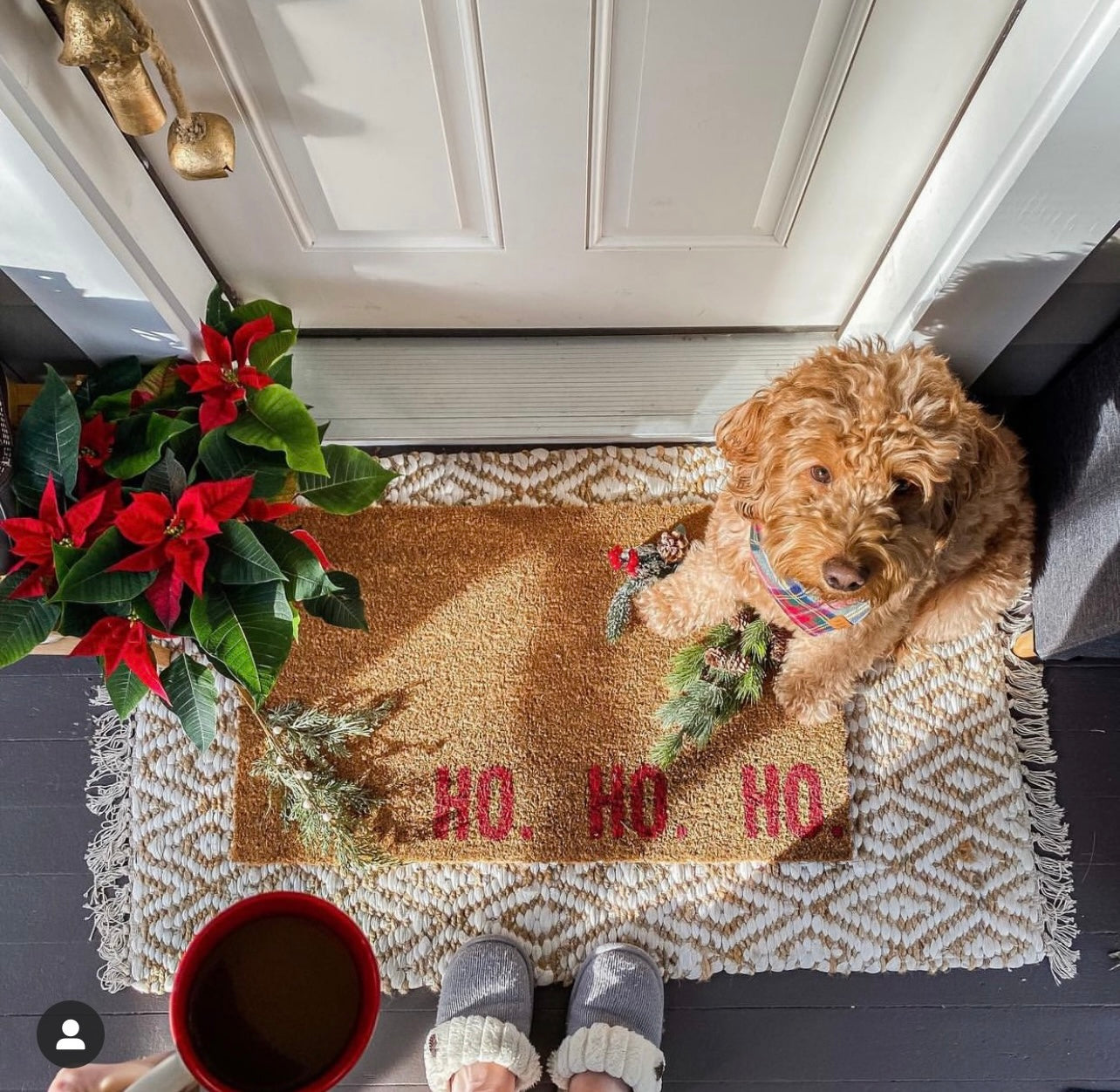 Ho ho ho christmas doormat