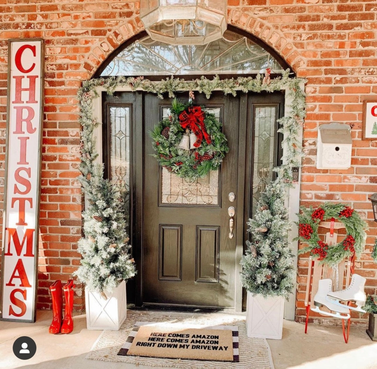 Here comes amazon doormat, funny doormat, Christmas doormat