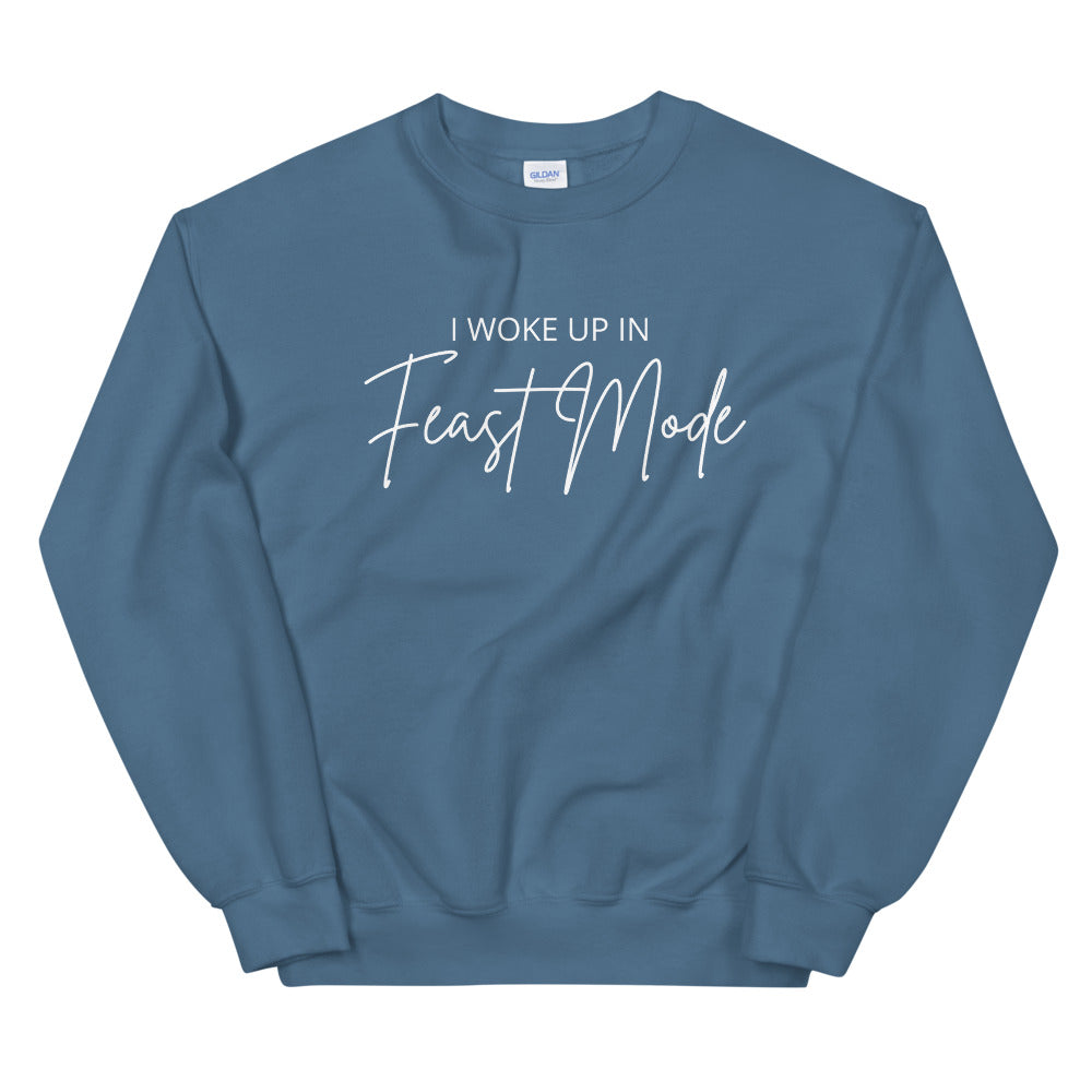 I Woke Up In Feast Mode Unisex Sweatshirt, Friendsgiving shirt, thanksgiving shirt, fall shirt, punny shirt