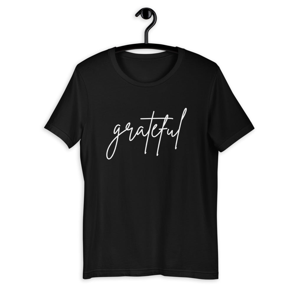 Grateful short-Sleeve Unisex T-Shirt, Friendsgiving shirt, thanksgiving shirt, cute shirt
