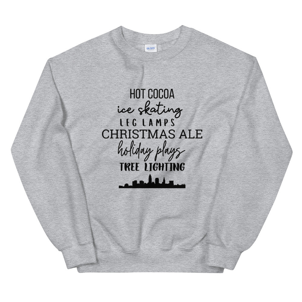 Christmas Cleveland Favorites Unisex Sweatshirt, christmas shirt, punny shirt, holiday shirt, Cleveland shirt, cleveland ohio