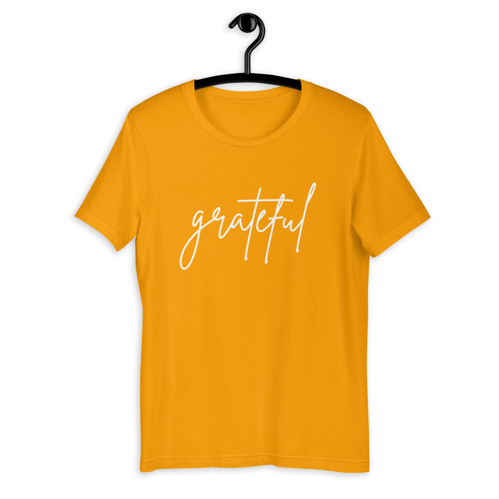 Grateful short-Sleeve Unisex T-Shirt, Friendsgiving shirt, thanksgiving shirt, cute shirt