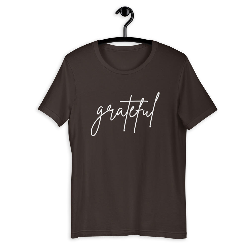 Grateful short-Sleeve Unisex T-Shirt, Friendsgiving shirt, thanksgiving shirt, cute shirt